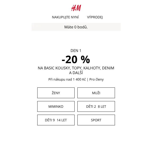 H&M Fashion: -20 % na módní kousky – květen 2026 | Nuslet.cz