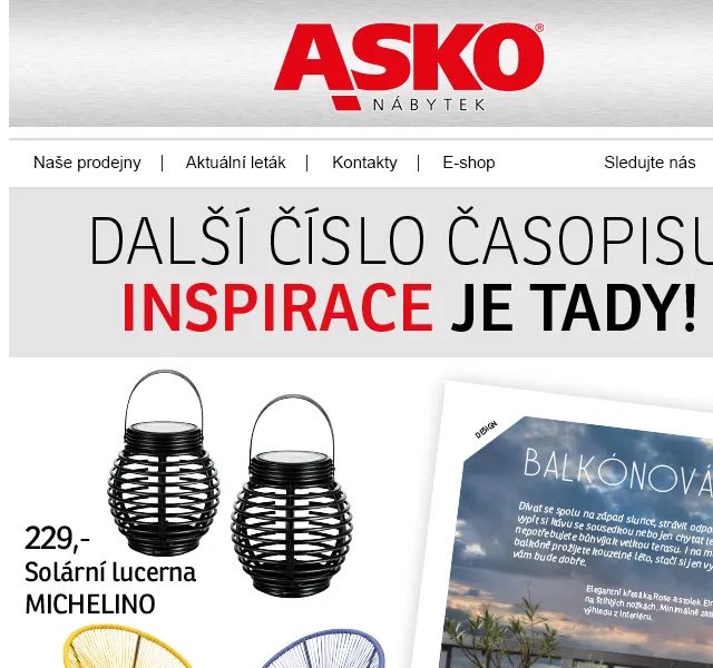 Asko Nábytek: Inspirace pro bydlení – červen 2026 | Nuslet.cz