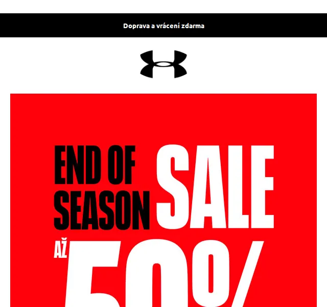 Under Armour: End of season sale až 50 % – červen 2026 | Nuslet.cz