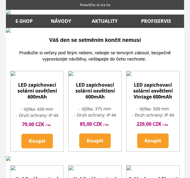 HORNBACH: LED solární osvětlení od 79 Kč – červenec 2026 | Nuslet.cz