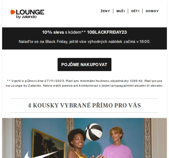 Lounge by Zalando: Nike Performance a Calvin Klein Underwear sleva až 80 % – listopad 2023 | Nuslet.cz
