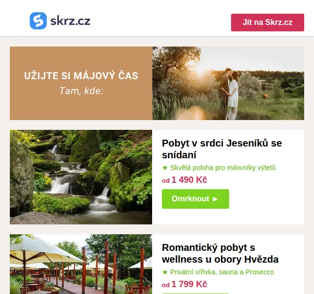Vánoce na Skrz: Pobyty do 2 000 Kč – červen 2026 | Nuslet.cz