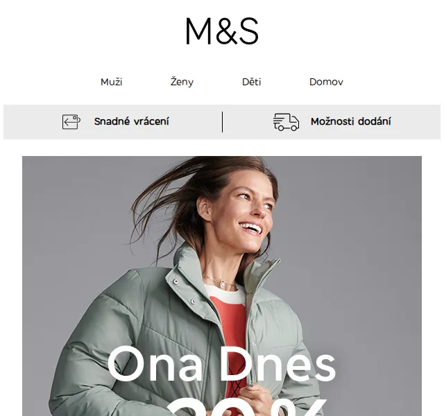Marks and Spencer: 20% sleva na oblečení a doplňky – říjen 2021 | Nuslet.cz