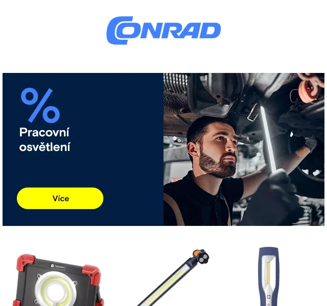 Conrad Electronic: Pracovní osvětlení a nářadí se slevou – červen 2026 | Nuslet.cz