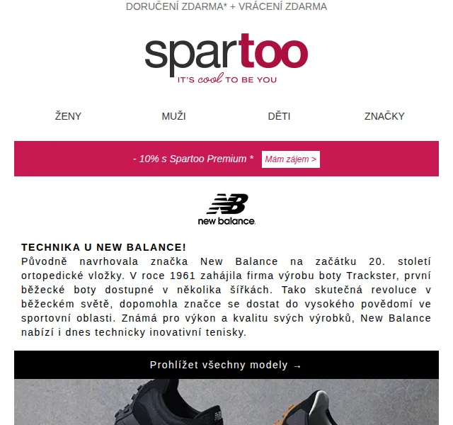 Spartoo: Doprava zdarma New Balance, Napapijri – červen 2026 | Nuslet.cz