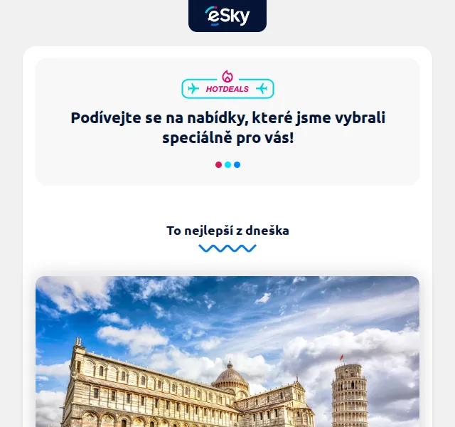 eSky.cz: Letenky Pisa od 797 Kč, Marseille od 849 Kč – červen 2026 | Nuslet.cz