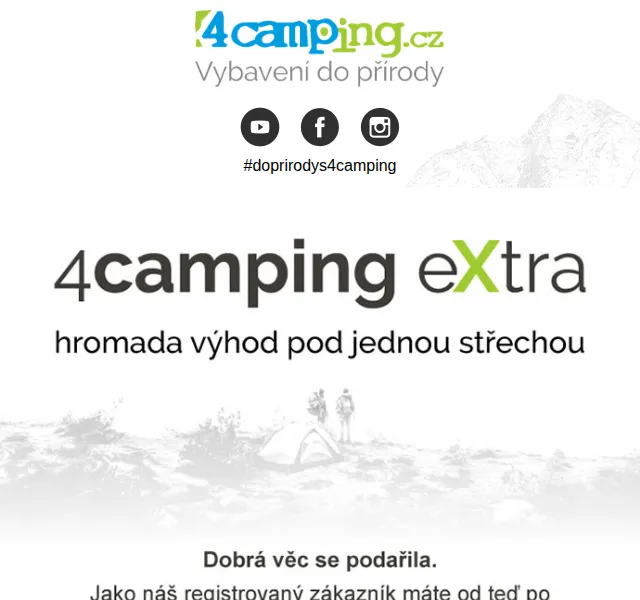 4camping: členské slevy eXtra – červen 2026 | Nuslet.cz