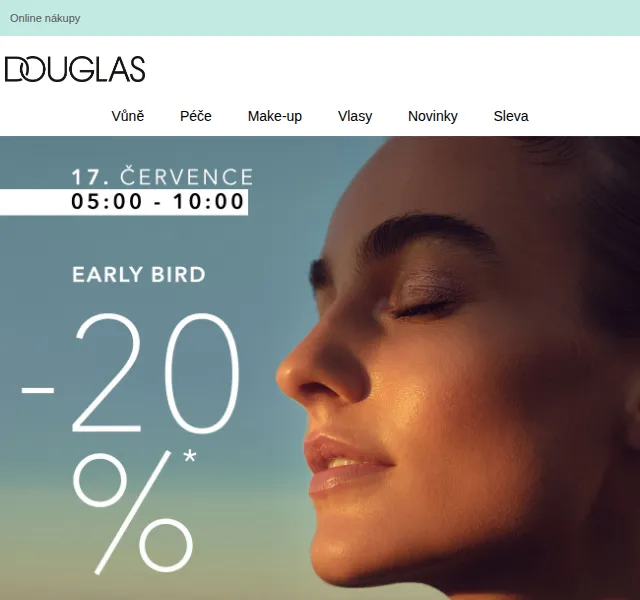 Douglas CZ: Sleva až 20 % pro ranní ptáčata – červenec 2024 | Nuslet.cz