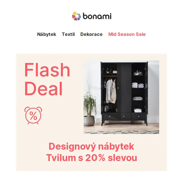 Bonami: Designový nábytek Tvilum –20 % – červen 2026 | Nuslet.cz