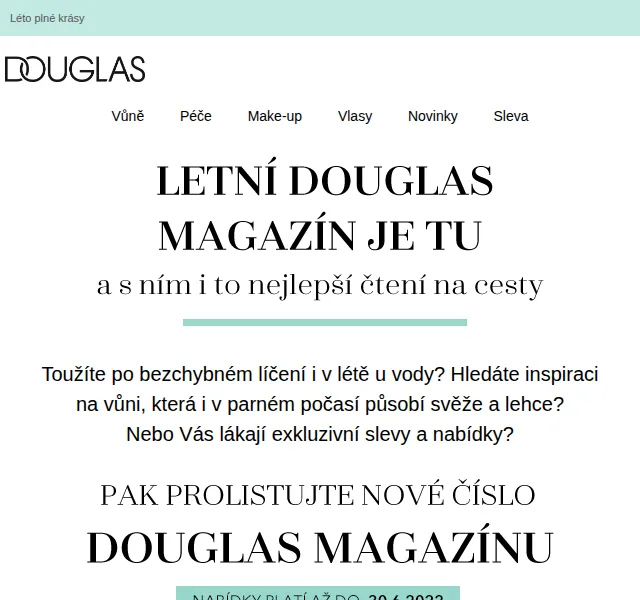 Douglas CZ: Letní dávka inspirace – červen 2026 | Nuslet.cz