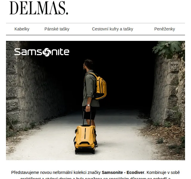 Delmas: Samsonite Ecodiver kolekce od 1.199 Kč – červen 2026 | Nuslet.cz