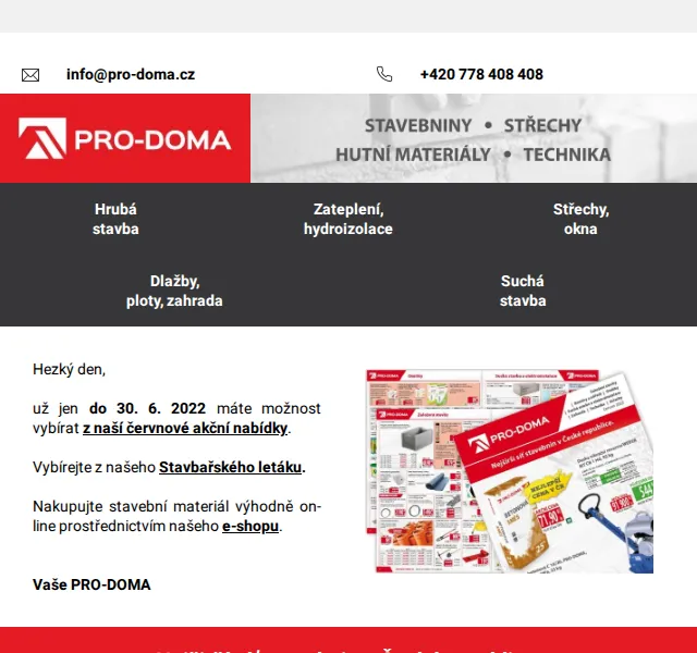 Pro-doma: Stavbařský leták do 30. 6. – 89 Kč | Nuslet.cz