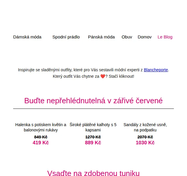 Blancheporte: Sleva až 70 % na módu – červen 2026 | Nuslet.cz