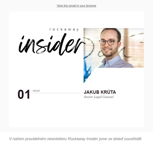 Rockaway Insider: Jakub Krůta o právním týmu – červen 2026 | Nuslet.cz