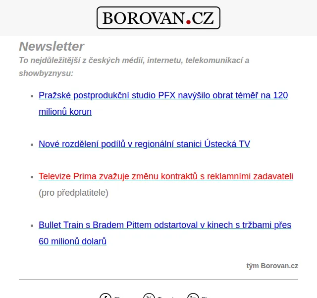 Aleš Borovan: Novinky z českých médií – červen 2026 | Nuslet.cz