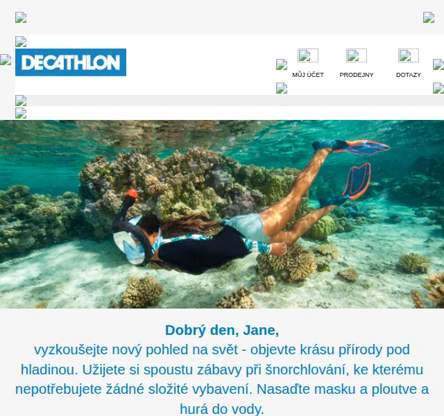 Decathlon: Šnorchlovací vybavení od 179 Kč – červen 2026 | Nuslet.cz