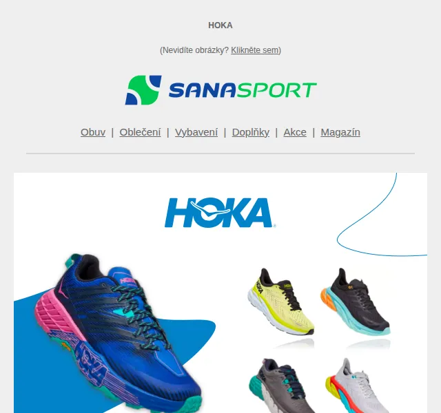 Sanasport: Běžecké boty HOKA nová kolekce – červen 2026 | Nuslet.cz