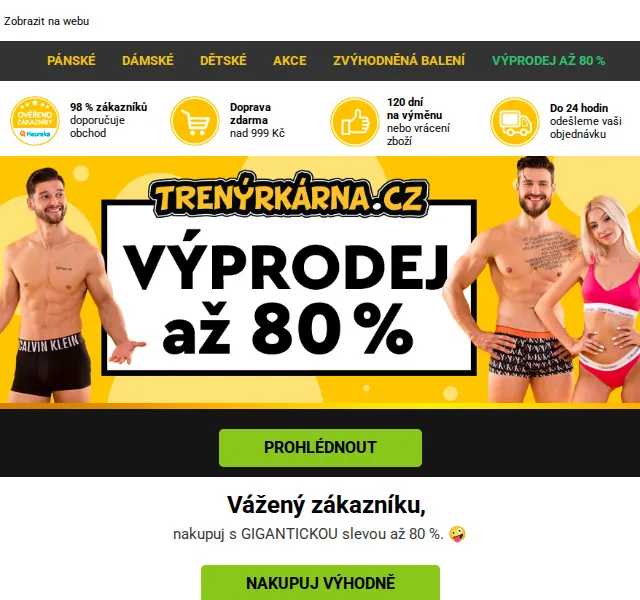 Lukáš z Trenýrkárna.cz: Slevy až -80 % na pánské i dámské prádlo – červen 2026 | Nuslet.cz