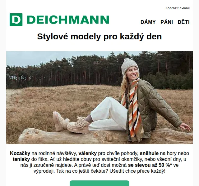 Deichmann: boty se slevou až 50 % – duben 2026