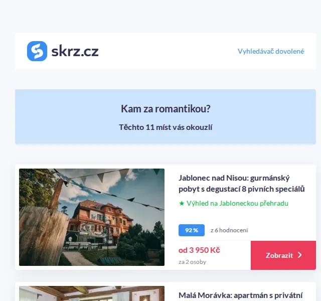 Vánoce na Skrz: 11 romantických pobytů – červen 2026 | Nuslet.cz
