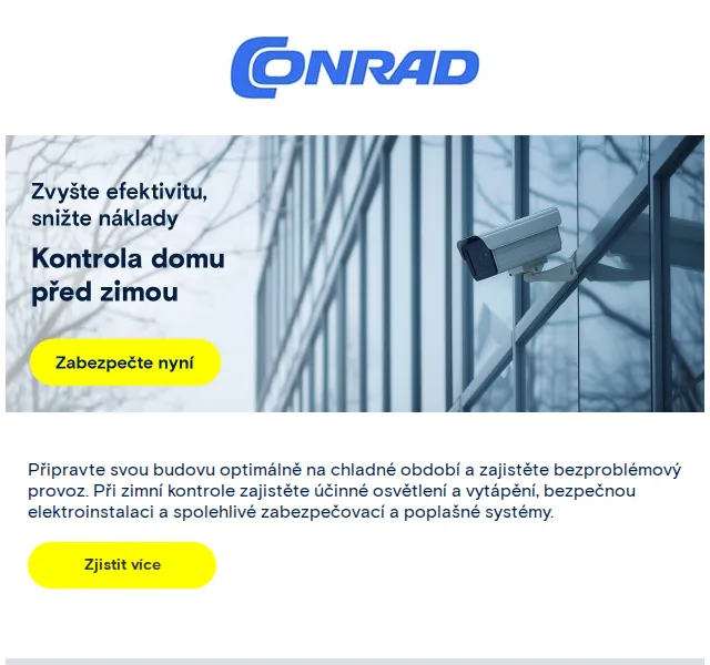 Conrad Electronic: 10% sleva na osvětlení a zabezpečení – červen 2026 | Nuslet.cz