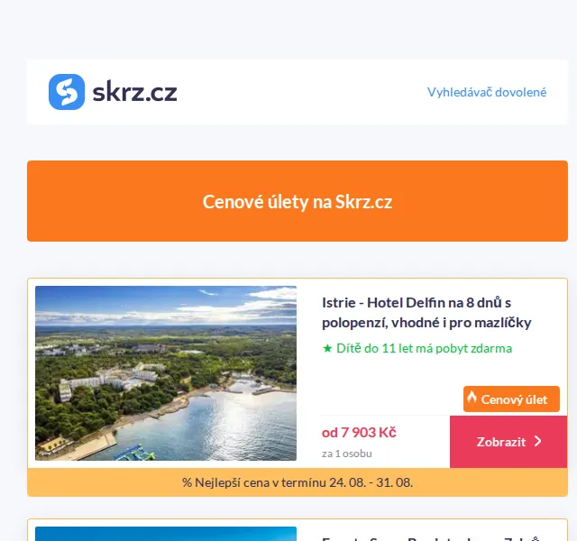 Skrz: Dovolená u moře od 7 903 Kč – červen 2026 | Nuslet.cz