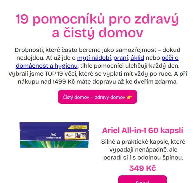 Pilulka.cz: 19 pomocníků pro čistý domov – červen 2026 | Nuslet.cz