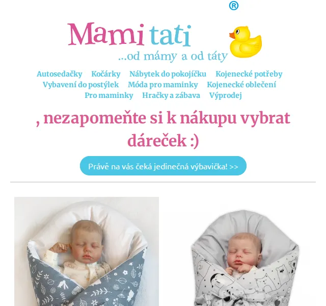 Mamitati.cz: Péřová zavinovačka Baby Nellys od 619 Kč – červen 2026 | Nuslet.cz