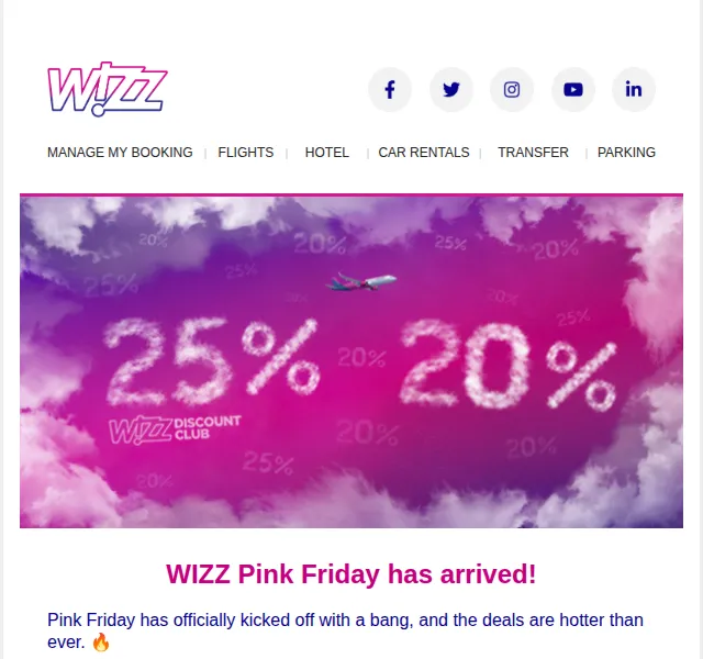 Wizz Air: Sleva až 25 % na letenky – červenec 2026 | Nuslet.cz