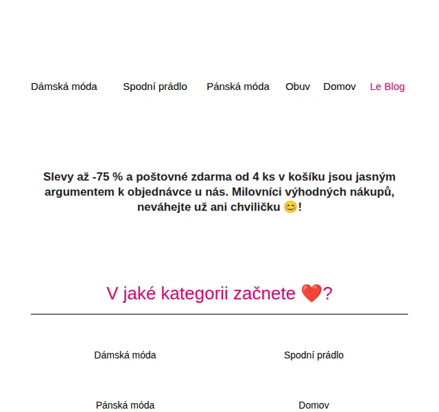 Blancheporte: Až -75 % na módu a bytový textil – červenec 2026 | Nuslet.cz