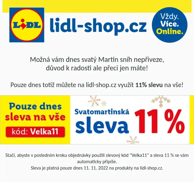 Lidl: Svatomartinská sleva 11 % – listopad 2022 | Nuslet.cz