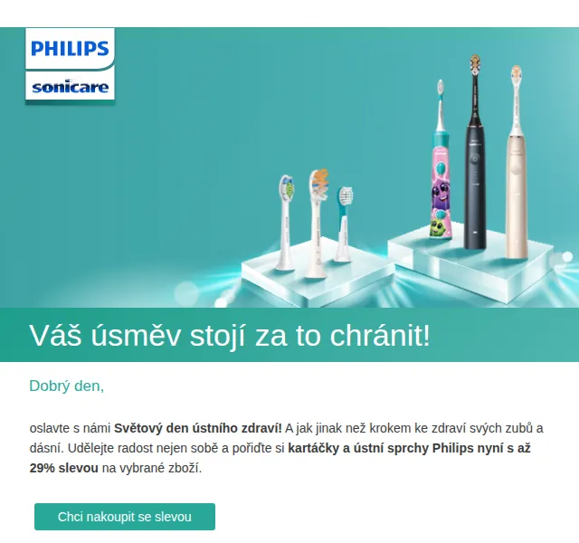 Philips: slevy až 29 % na sonické kartáčky – červen 2026 | Nuslet.cz