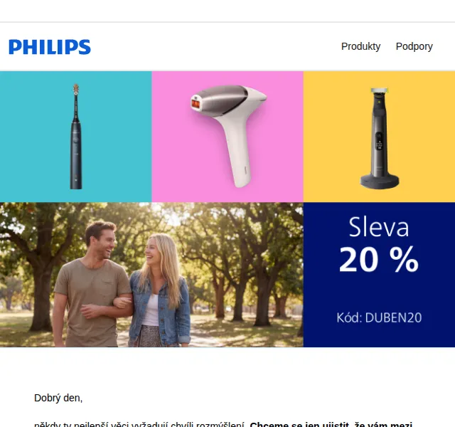 Philips: 20 % sleva na péči – duben 2026 | Nuslet.cz