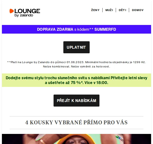Lounge by Zalando: Levi's®, Crocs a Nike sleva až 79 % – červen 2026 | Nuslet.cz