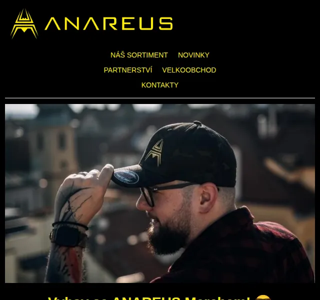 ANAREUS: Merch tričko, čepice, patch – limitovaná kolekce – červen 2026 | Nuslet.cz