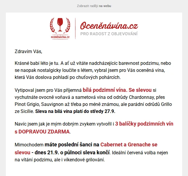 Vláďa z Oceněnávína.cz: Sleva 20 % na Cabernet a bílá vína – červenec 2026 | Nuslet.cz