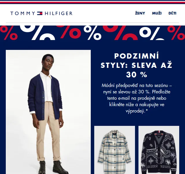 Tommy Hilfiger: Sleva až 30 % na podzimní styly – červen 2026 | Nuslet.cz