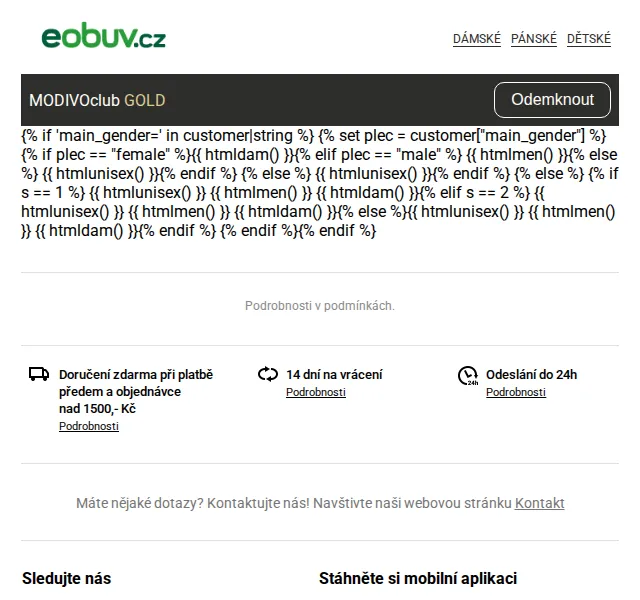 Eobuv.cz: Sleva na nové boty v aplikaci – duben 2026