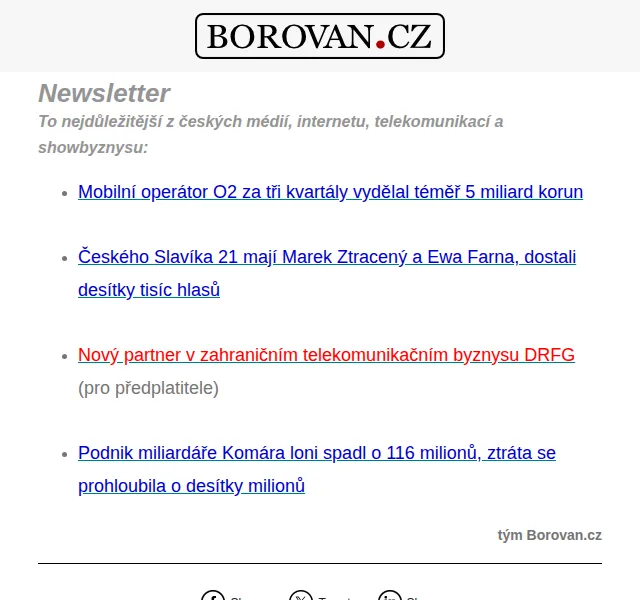 Aleš Borovan: Přehled zpráv z byznysu a zábavy – červen 2026 | Nuslet.cz