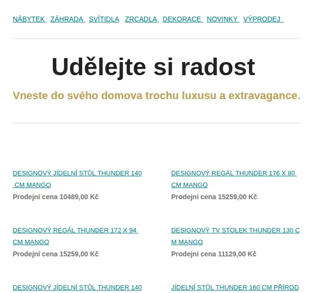 Estilofina-nabytek.cz: Nábytek Thunder – slevy až 15 259 Kč | červenec 2026 | Nuslet.cz