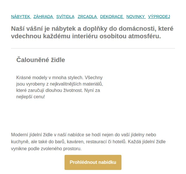 Estilofina-nabytek.cz: čalouněné židle a jídelní stoly – červen 2026 | Nuslet.cz
