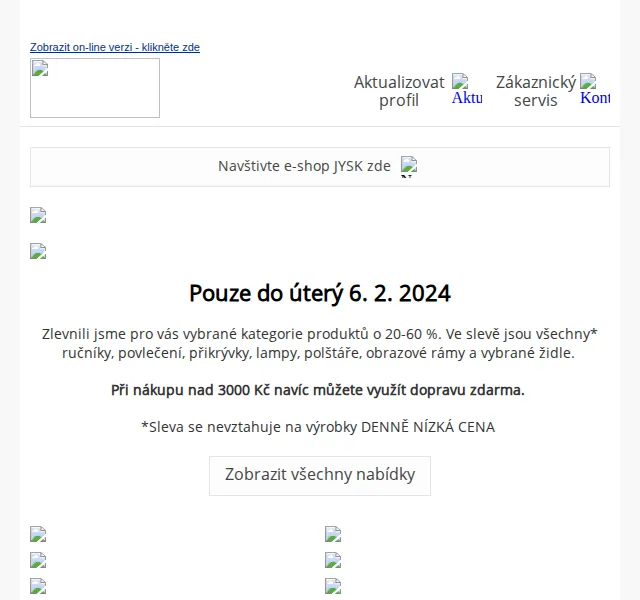 JYSK: Sleva 20-60 % na kategorie – červen 2026 | Nuslet.cz