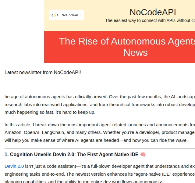 NoCodeAPI Marketing: AI agent launch – červen 2026 | Nuslet.cz