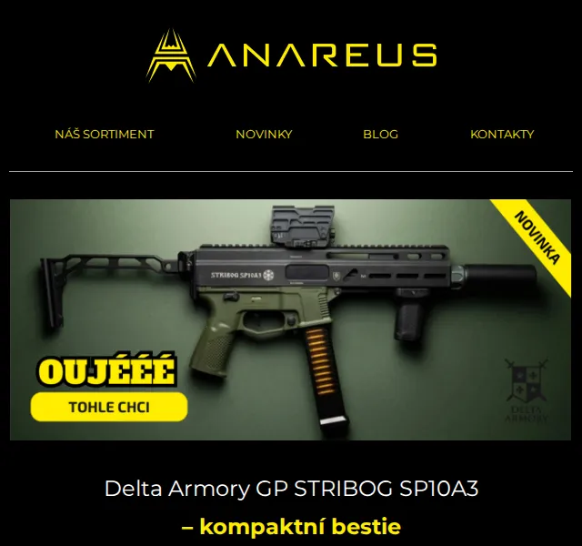 ANAREUS: Delta Armory STRIBOG SP10A3 – červen 2026 | Nuslet.cz