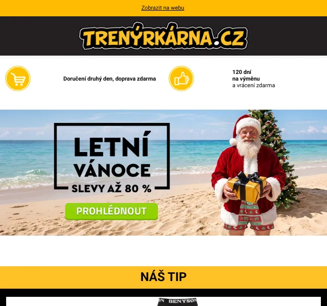 Trenýrkárna.cz: Spodní prádlo až 80 % – červenec 2026