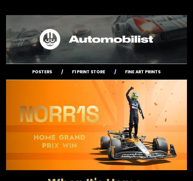 Automobilist: Lando Norris plakát Silverstone – červen 2026 | Nuslet.cz