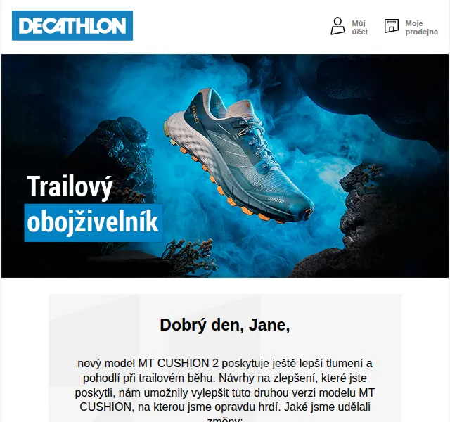 Decathlon: nové MT Cushion 2 za 2 399 Kč – červen 2026 | Nuslet.cz