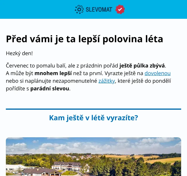 Slevomat: Dovolená až do -30 % – červenec 2026 | Nuslet.cz