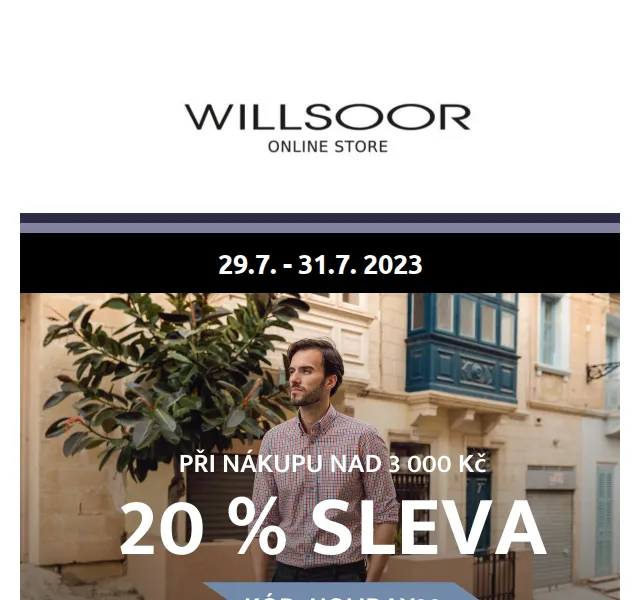 Košile Willsoor: SLEVA 20 % na pánskou i dámskou módu – červenec 2023 | Nuslet.cz