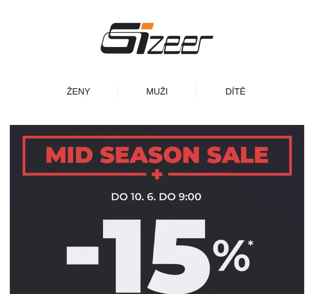 Sizeer: Shopping Night sleva -15 % na boty, oblečení a doplňky – červen 2026 | Nuslet.cz